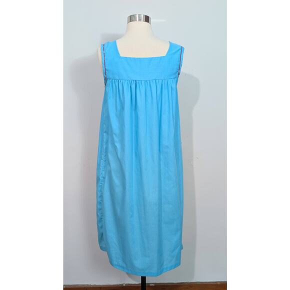 Blue House Dress with Strawberry Pocket - Picture 4 of 7